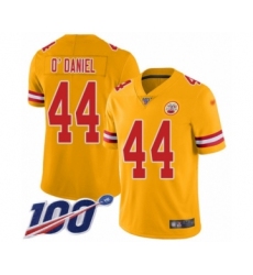 Youth Kansas City Chiefs #44 Dorian O'Daniel Limited Gold Inverted Legend 100th Season Football Jersey
