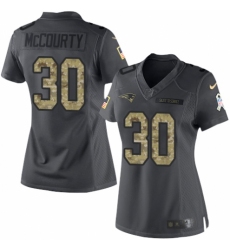 Women's Nike New England Patriots #30 Jason McCourty Limited Black 2016 Salute to Service NFL Jersey