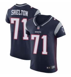 Men's Nike New England Patriots #71 Danny Shelton Navy Blue Team Color Vapor Untouchable Elite Player NFL Jersey