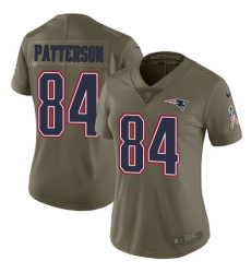 Women's Nike New England Patriots #84 Cordarrelle Patterson Limited Olive 2017 Salute to Service NFL Jersey