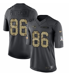 Youth Nike New England Patriots #86 Cordarrelle Patterson Limited Black 2016 Salute to Service NFL Jersey