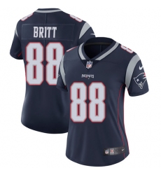 Women's Nike New England Patriots #88 Kenny Britt Navy Blue Team Color Vapor Untouchable Limited Player NFL Jersey