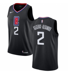 Men's Nike Los Angeles Clippers #2 Shai Gilgeous-Alexander Swingman Black NBA Jersey Statement Edition