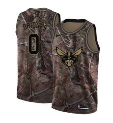 Women's Nike Charlotte Hornets #0 Miles Bridges Swingman Camo Realtree Collection NBA Jersey