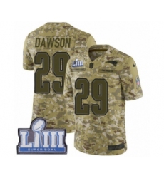Youth Nike New England Patriots #29 Duke Dawson Limited Camo 2018 Salute to Service Super Bowl LIII Bound NFL Jersey