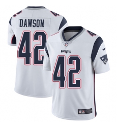 Youth Nike New England Patriots #42 Duke Dawson White Vapor Untouchable Limited Player NFL Jersey