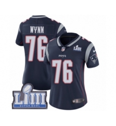 Women's Nike New England Patriots #76 Isaiah Wynn Navy Blue Team Color Vapor Untouchable Limited Player Super Bowl LIII Bound NFL Jersey