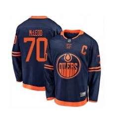 Youth Edmonton Oilers #70 Ryan McLeod Authentic Navy Blue Alternate Fanatics Branded Breakaway Hockey Jersey