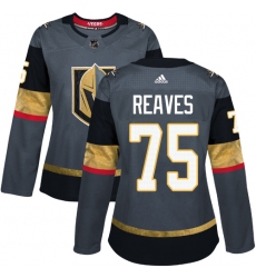 Women's Adidas Vegas Golden Knights #75 Ryan Reaves Authentic Green Salute to Service NHL Jersey