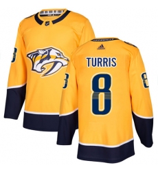 Youth Adidas Nashville Predators #8 Kyle Turris Authentic Gold Home NHL Jersey