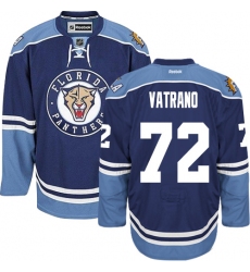 Men's Reebok Florida Panthers #72 Frank Vatrano Authentic Navy Blue Third NHL Jersey