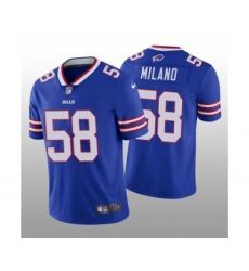 Men's Buffalo Bills #58 Matt Milano 2022 Royal Vapor Untouchable Limited Stitched Jersey
