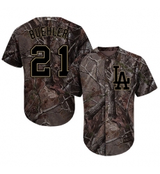 Youth Majestic Los Angeles Dodgers #21 Walker Buehler Authentic Camo Realtree Collection MLB Jersey