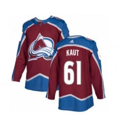 Men's Adidas Colorado Avalanche #61 Martin Kaut Premier Burgundy Red Home NHL Jersey