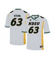 North Dakota State Bison 63 Aaron Steidl White College Football Jersey