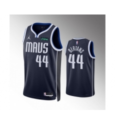 Men's Dallas Mavericks #44 Davis Bertans Navy Statement Edition Stitched Basketball Jersey