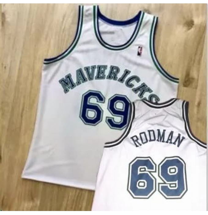 Men's Dallas Mavericks #69 Rodman White Finals Association Edition Stitched Basketball Jersey