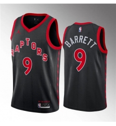 Men's Toronto Raptors #9 RJ Barrett Black Statement Edition Stitched Basketball Jersey