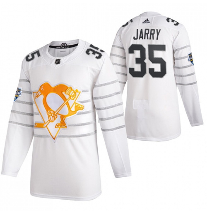 Men's Pittsburgh Penguins #35 Tristan Jarry White All Star Stitched NHL Jersey