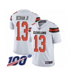 Youth Cleveland Browns #13 Odell Beckham Jr. White 100th Season Vapor Untouchable Limited Player Football Jersey