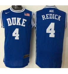 Blue Devils #4 J.J. Redick Blue Basketball New Stitched NCAA Jersey