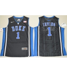 Duke Blue Devils #1 Kyrie Irving Black Basketball Stitched NCAA Jersey