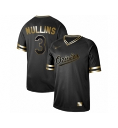 Men's Baltimore Orioles #3 Cedric Mullins Authentic Black Gold Fashion Baseball Jersey