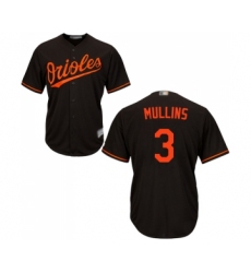 Men's Baltimore Orioles #3 Cedric Mullins Replica Black Alternate Cool Base Baseball Jersey