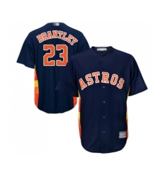 Men's Houston Astros #23 Michael Brantley Replica Navy Blue Alternate Cool Base Baseball Jersey