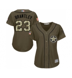 Women's Houston Astros #23 Michael Brantley Authentic Green Salute to Service Baseball Jersey