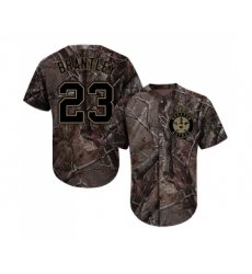 Youth Houston Astros #23 Michael Brantley Authentic Camo Realtree Collection Flex Base Baseball Jersey