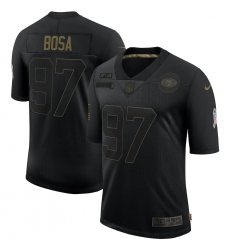 Men's San Francisco 49ers #97 Nick Bosa Black 2020 Salute To Service Limited Jersey