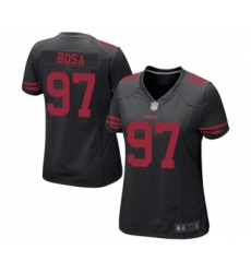 Women's San Francisco 49ers #97 Nick Bosa Game Black Football Jersey