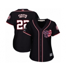 Women's Washington Nationals #22 Juan Soto Authentic Navy Blue Alternate 2 Cool Base 2019 World Series Champions Baseball Jersey