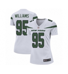 Women's New York Jets #95 Quinnen Williams Game White Football Jersey