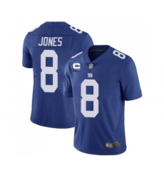 Men's New York Giants 2022 #8 Daniel Jones Blue With 3-star C Patch Vapor Untouchable Limited Stitched NFL Jersey