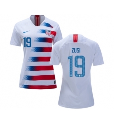Women's USA #19 Zusi Home Soccer Country Jersey