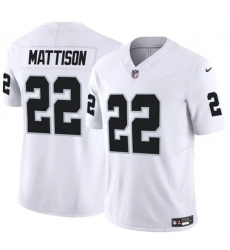 Men's Las Vegas Raiders #22 Alexander Mattison White 2024 F.U.S.E. Vapor Football Stitched Jersey