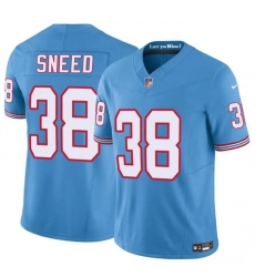 Men's Tennessee Titans #38 L'Jarius Sneed Blue 2024 F.U.S.E. Throwback Vapor Limited Football Stitched Jersey