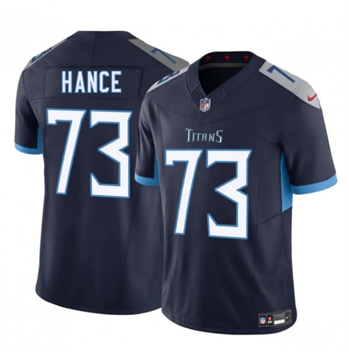 Men's Tennessee Titans #73 Blake Hance Navy 2025 F.U.S.E. Vapor Limited Football Stitched Jersey