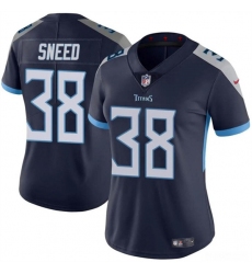 Women's Tennessee Titans #38 L'Jarius Sneed Navy Vapor Football Stitched Jersey