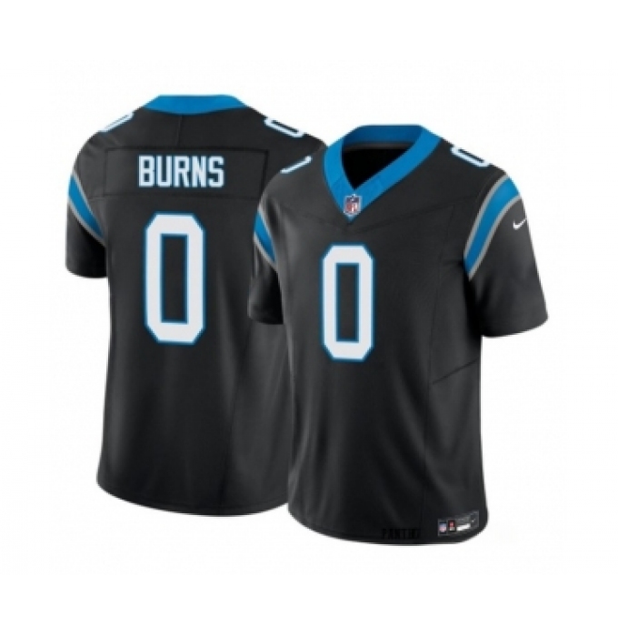 Men's Nike Carolina Panthers #0 Brian Burns Black 2023 F.U.S.E. Vapor Untouchable Football Stitched Jersey