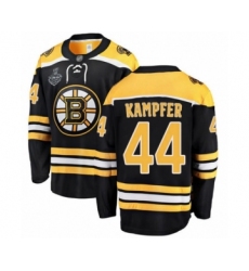 Men's Boston Bruins #44 Steven Kampfer Authentic Black Home Fanatics Branded Breakaway 2019 Stanley Cup Final Bound Hockey Jersey