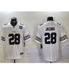 Men's Las Vegas Raiders #28 Josh Jacobs White Limited Stitched Jersey