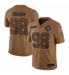 Men's Las Vegas Raiders #98 Maxx Crosby Nike Brown 2023 Salute To Service Limited Jersey