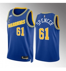 Men's Golden State Warriors #61 Pat Spencer Blue Classic Edition Stitched Basketball Jersey