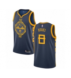 Youth Golden State Warriors #8 Alec Burks Swingman Navy Blue Basketball Jersey - City Edition