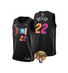 Men's Miami Heat #22 Jimmy Butler Black 2023 Finals City Edition Stitched Basketball Jersey