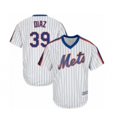 Men's New York Mets #39 Edwin Diaz Replica White Alternate Cool Base Baseball Jersey