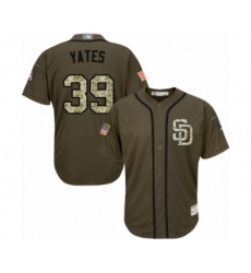 Men's San Diego Padres #39 Kirby Yates Authentic Green Salute to Service Baseball Jersey